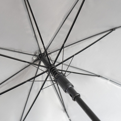 Зонт-трость "Reflect", полуавтомат, светоотражающий серый
