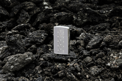 Зажигалка ZIPPO Slim® Honeycomb Design с покрытием High Polish Chrome, латунь/сталь, серебристая, 29x10x60 мм
