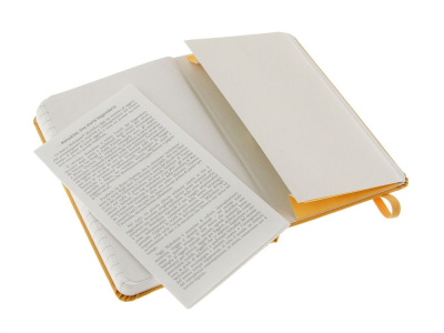Записная книжка Moleskine Classic (в линейку) в твердой обложке, Pocket (9x14см), оранжевый , размер A6