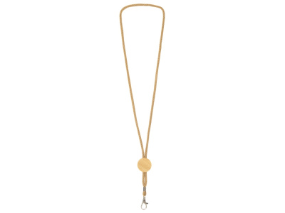 Ланъярд из бумаги с бамбуковой плашкой Franklinia, натуральный