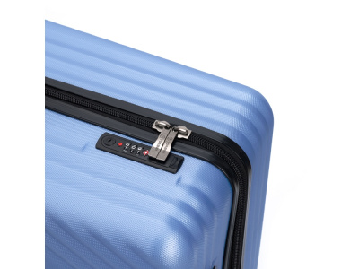 Чемодан TORBER ЛАМА, синий, ABS-пластик, 49 х 29,5 х 77 см, 92 л , размер L