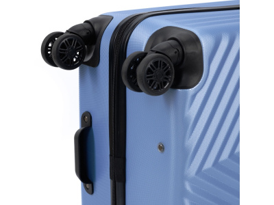 Чемодан TORBER ЛАМА, синий, ABS-пластик, 49 х 29,5 х 77 см, 92 л , размер L