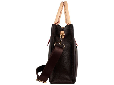 Сумка-портфель женская BUGATTI ЭЛЛА | ELLA, тёмно-коричневая, полиуретан, 30х11,5х28 см