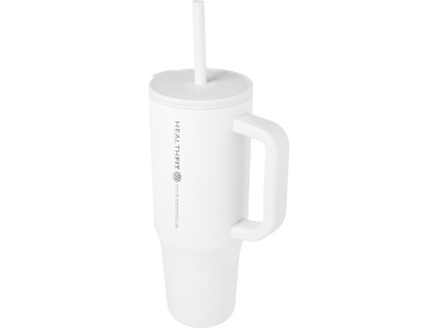 Brady термостакан с силиконовой трубочкой, 900 мл, сертифицированный согласно RCS- Белый