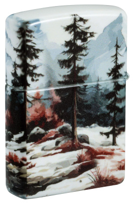Зажигалка ZIPPO Frozen Valley с покрытием 540 Matte, латунь/сталь, разноцветная, матовая, 38x13x57 мм