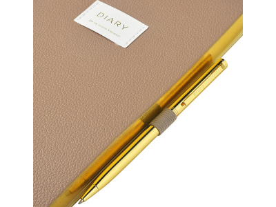 Ежедневник недатированный А5 Total beige с нашивкой, бежевый