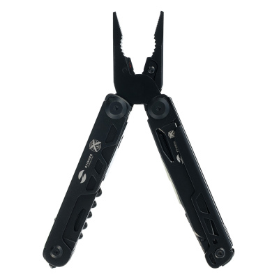 Мультитул Stinger, 113 х 19 мм, 19 функций, сталь, черный, в картонной коробке, в комплекте нейлоновый чехол