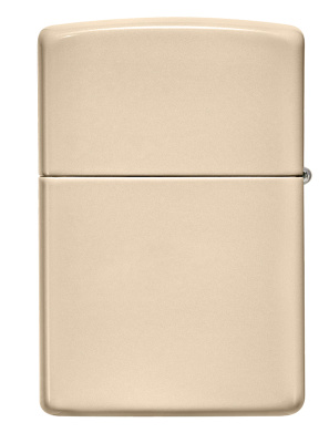 Зажигалка ZIPPO Classic с покрытием Flat Sand, латунь/сталь, бежевая, глянцевая, 38x13x57 мм