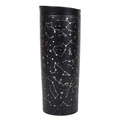 Термокружка вакуумная SPACE;  450 мл; черный; металл/пластик