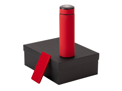 Подарочный набор с термосом и повербанком С1, красный , размер 5000 mAh