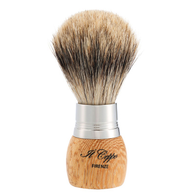 Бритвенный набор IL Ceppo: станок, помазок, подставка, чаша, венге/никелированная латунь, FUSION, натуральный ворс барсука BEST BADGER