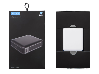 Внешний аккумулятор Brick 10 с быстрой зарядкой QC/PD, 10000 мАч, белый , размер 10000 mAh