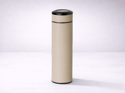 Термос Confident с покрытием soft-touch 420мл, бежевый