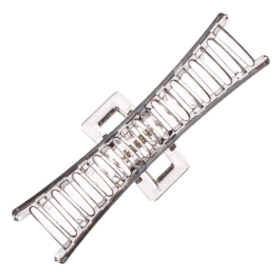 Заколка-краб для волос Dewal Beauty, цвет серый прозрачный