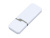 Флешка промо прямоугольной формы c оригинальным колпачком, 64 Гб, белый , размер 64ГБ
