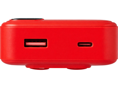 Внешний аккумулятор со встроенными кабелями Фрэйм Про, быстрая зарядка, 20000мач, красный