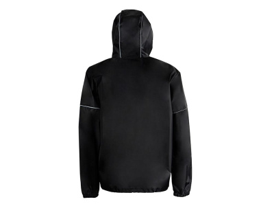 Короткий дождевик Tornado со светоотражающими элементами, черный , размер L