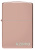 Зажигалка ZIPPO Logo с покрытием High Polish Rose Gold, латунь/сталь, розовое золото, 38x13x57 мм