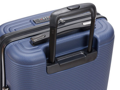 Чемодан TORBER ОНЕГА, синий, ABS-пластик, 59,5 х 39,5 х 24 см, 46 л , размер S