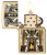 Зажигалка ZIPPO Art Deco Flame с покрытием High Polish Brass, латунь/сталь, золотистая, 38x13x57мм