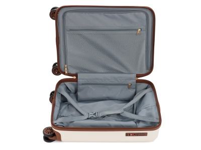 Чемодан для ручной клади BUGATTI АМЕЛИЯ | AMELIA, бежевый, поликарбонат / АБС-пластик, 32х22х53 см, 30 л , размер S