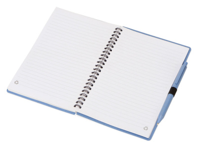 Блокнот А5 Toledo M, синий + ручка шариковая Pianta из пшеничной соломы, синий , размер A5