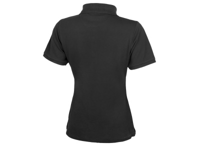 Calgary женская футболка-поло с коротким рукавом, черный , размер S