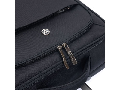 Чемодан TORBER БРОСНО, чёрный, нейлон 600D, 36,5 х 20 х 54 см, 32 л , размер S