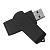 USB flash-карта SWING (8Гб), черный, 6,0х1,8х1,1 см, пластик