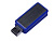 USB-флешка промо на 64 Гб прямоугольной формы, выдвижной механизм, синий , размер 64ГБ