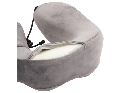 Подушка для путешествий с эффектом памяти Мемо Bluewinder Grey