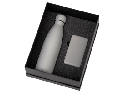Подарочный набор с термобутылкой и повербанком С1, 5000 mAh, серый , размер 5000 mAh