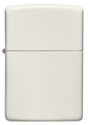 Зажигалка ZIPPO Classic с покрытием Glow In The Dark, латунь/сталь, белая, матовая, 38x13x57 мм