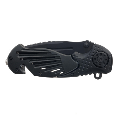 Нож складной Stinger, 85 мм, (чёрный), материал рукояти: сталь (чёрный), в картонной коробке