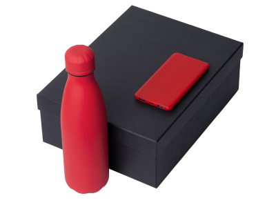 Подарочный набор с термобутылкой и повербанком С1, 5000 mAh, красный , размер 5000 mAh