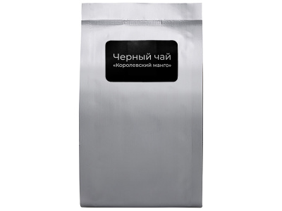 Чай черный Королевский манго с ананасом,50 гр.,серебристый матовый пакет с нашей этикеткой лицевой