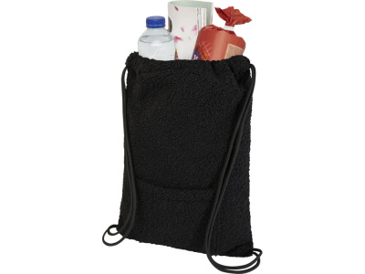 Шерпа рюкзак со шнурком из переработанной шерпы GRS объемом 9 л, черный