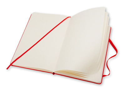 Записная книжка Moleskine Classic (нелинованный) в твердой обложке, Large (13х21см), красный , размер A5