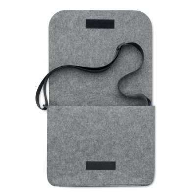 Сумка для ноутбука фетр RPET серый