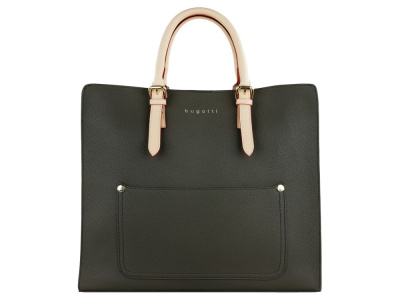 Сумка-шоппер BUGATTI ЭЛЛА | ELLA, оливковая, полиуретан, 37х12х31 см