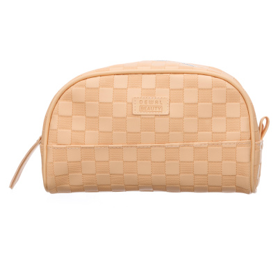 Косметичка Dewal Beauty серия "Шашки", цвет абрикос, 24х11х13 см