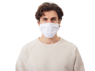 Маска для лица многоразовая для сублимации, размер M-L, белый , размер M-L