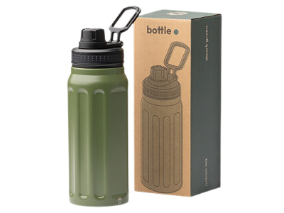 Термос с двойными стенками NOBLEK/НОБЛЕК, темно-зеленый