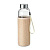 Стеклянная бутылка в чехле бежевый