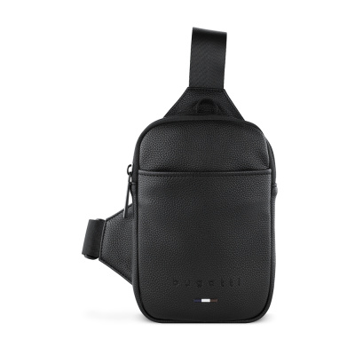 Сумка кросс-боди мужская BUGATTI РИКО | RICO, черная, полиуретан, 15х3х20 см