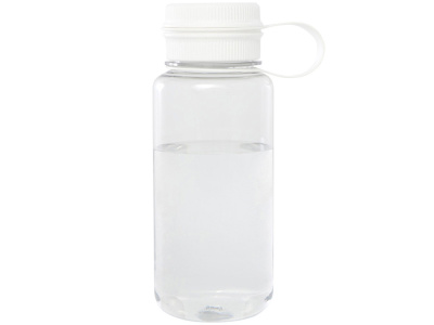 Спортивная бутылка Ryder из переработанного ПЭТ-пластика объемом 900 мл с многофункциональной крышкой, сертифицированная RCS - Белый