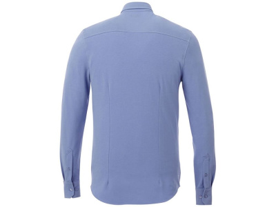 Мужская рубашка Bigelow из пике с длинным рукавом, светло-синий , размер L