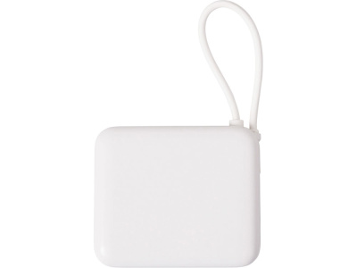 Внешний аккумулятор со встроенным кабелем Liri, QC/PD, 10000 мАч, теплый белый