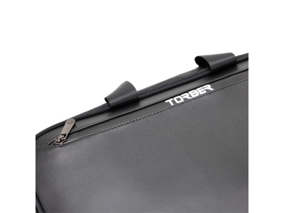 Сумка для ноутбука TORBER ВОЯЖ 15.6'', чёрный, нейлон/микрофибра, 43 х 5 х 29 см, 6л