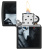 Зажигалка ZIPPO Two Wolves с покрытием Black Matte, латунь/сталь, черная, 38x13x57 мм